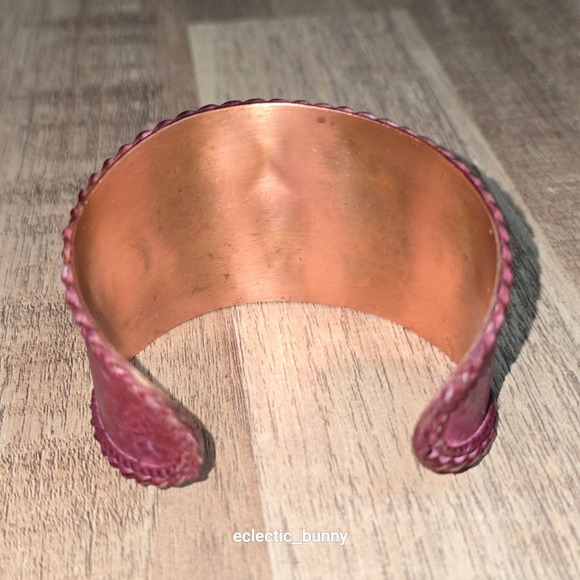 Anju Handcrafted Patina Copper Cuff Bracelet Artisan Boho BP313 - Picture 5 of 5